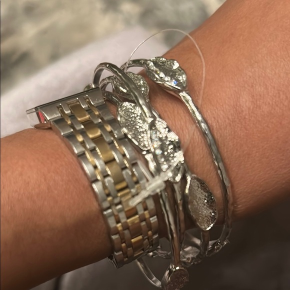 Silver Bangle Set - Picture 2 of 6